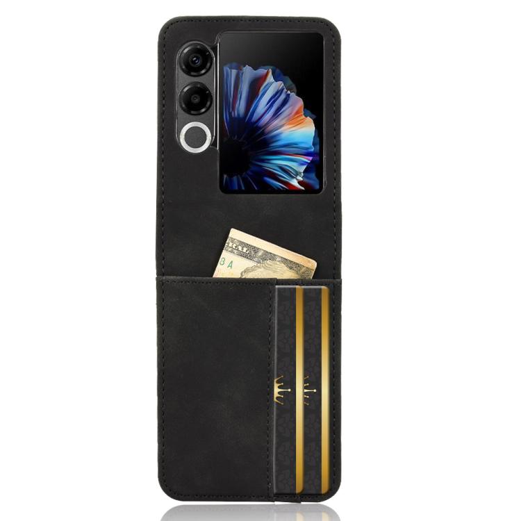 For ZTE nubia Flip2 Skin-feeling Half-split External Card Slot Folding Phone Case