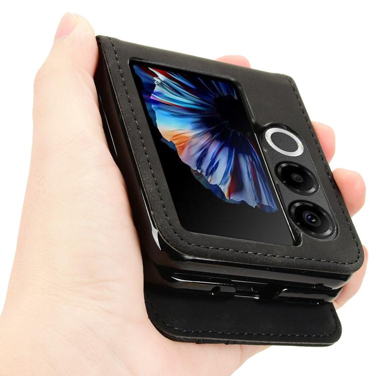For ZTE nubia Flip2 Skin-feeling Half-split External Card Slot Folding Phone Case