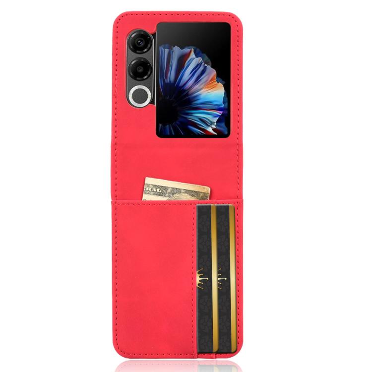 For ZTE nubia Flip2 Skin-feeling Half-split External Card Slot Folding Phone Case