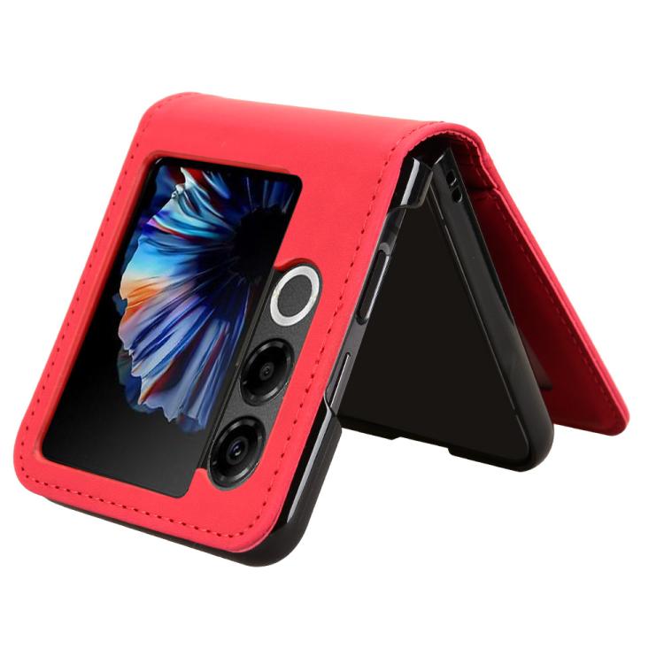 For ZTE nubia Flip2 Skin-feeling Half-split External Card Slot Folding Phone Case