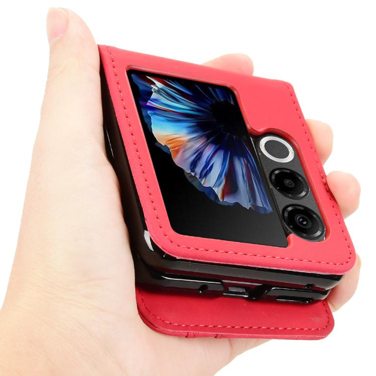 For ZTE nubia Flip2 Skin-feeling Half-split External Card Slot Folding Phone Case