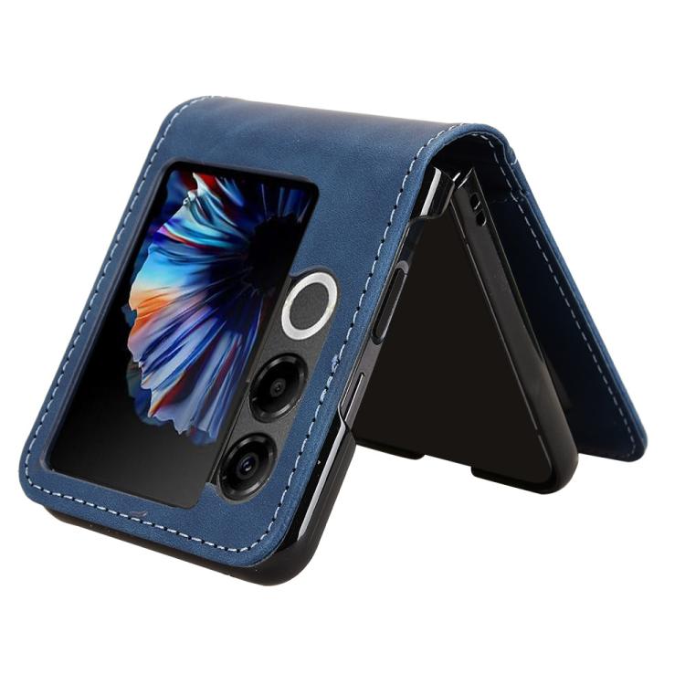 For ZTE nubia Flip2 Skin-feeling Half-split External Card Slot Folding Phone Case