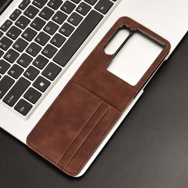 For ZTE nubia Flip2 Skin-feeling Half-split External Card Slot Folding Phone Case