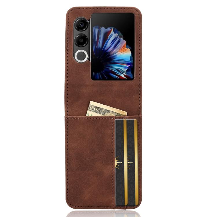 For ZTE nubia Flip2 Skin-feeling Half-split External Card Slot Folding Phone Case