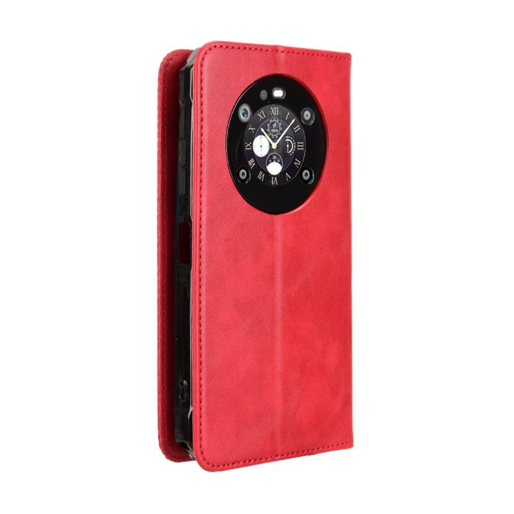 For Fossibot F109 Magnetic Buckle Retro Texture Leather Phone Case