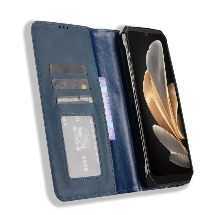 For Fossibot F109 Magnetic Buckle Retro Texture Leather Phone Case
