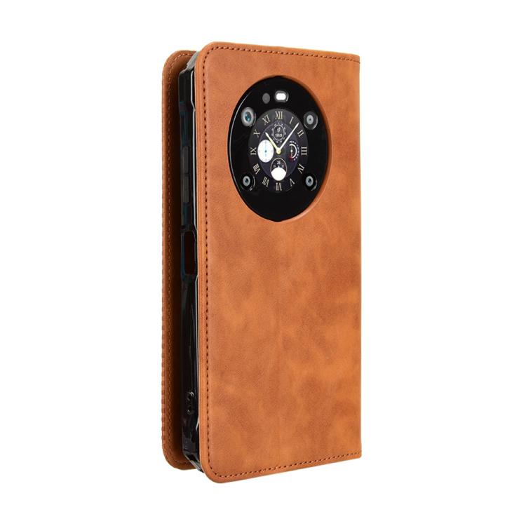 For Fossibot F109 Magnetic Buckle Retro Texture Leather Phone Case