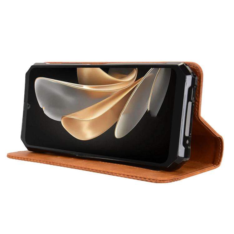 For Fossibot F109 Magnetic Buckle Retro Texture Leather Phone Case