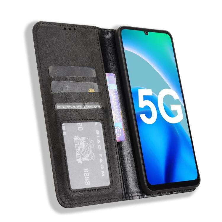 For Fossibot S1 5G Magnetic Buckle Retro Texture Leather Phone Case