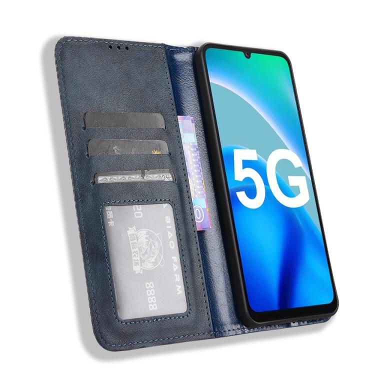 For Fossibot S1 5G Magnetic Buckle Retro Texture Leather Phone Case
