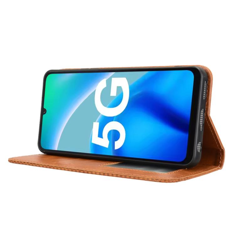 For Fossibot S1 5G Magnetic Buckle Retro Texture Leather Phone Case