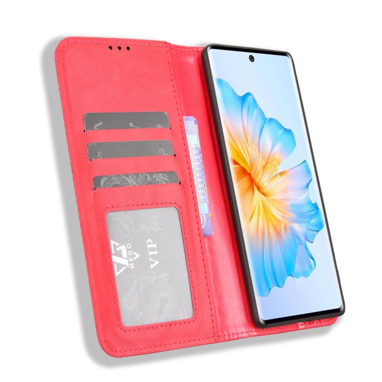 For Fossibot S3 Pro Magnetic Buckle Retro Texture Leather Phone Case