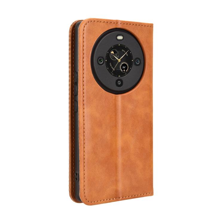 For Fossibot S3 Pro Magnetic Buckle Retro Texture Leather Phone Case