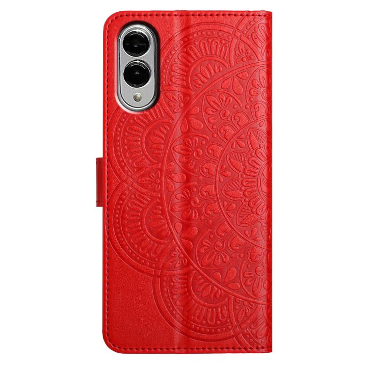 For Samsung Galaxy S25 Edge 5G Flower Embossed Leather Phone Case