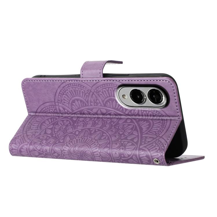 For Samsung Galaxy S25 Edge 5G Flower Embossed Leather Phone Case