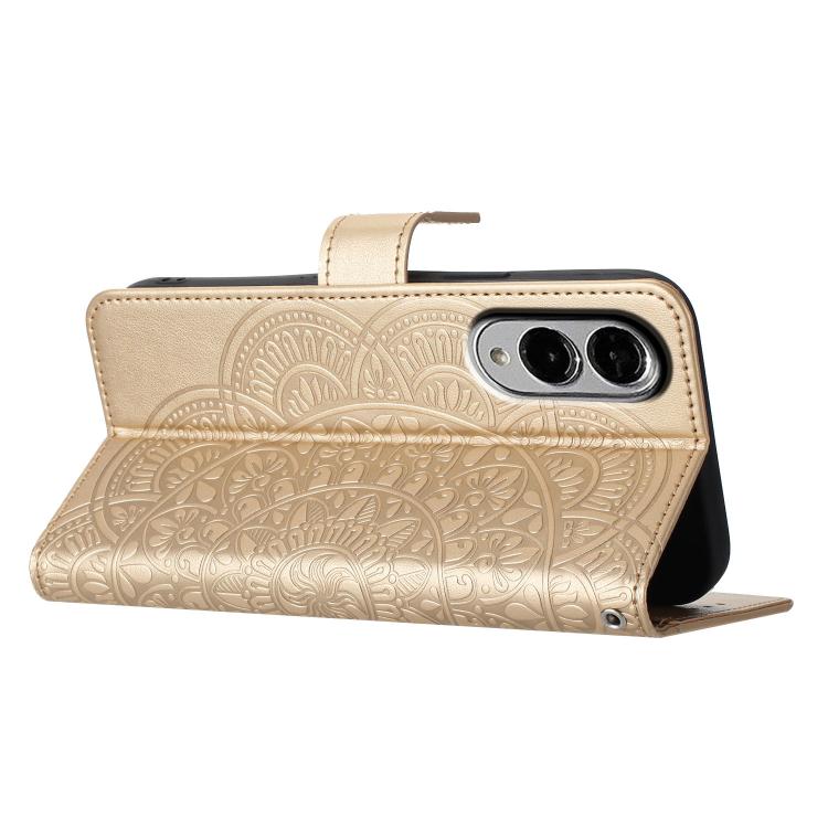 For Samsung Galaxy S25 Edge 5G Flower Embossed Leather Phone Case