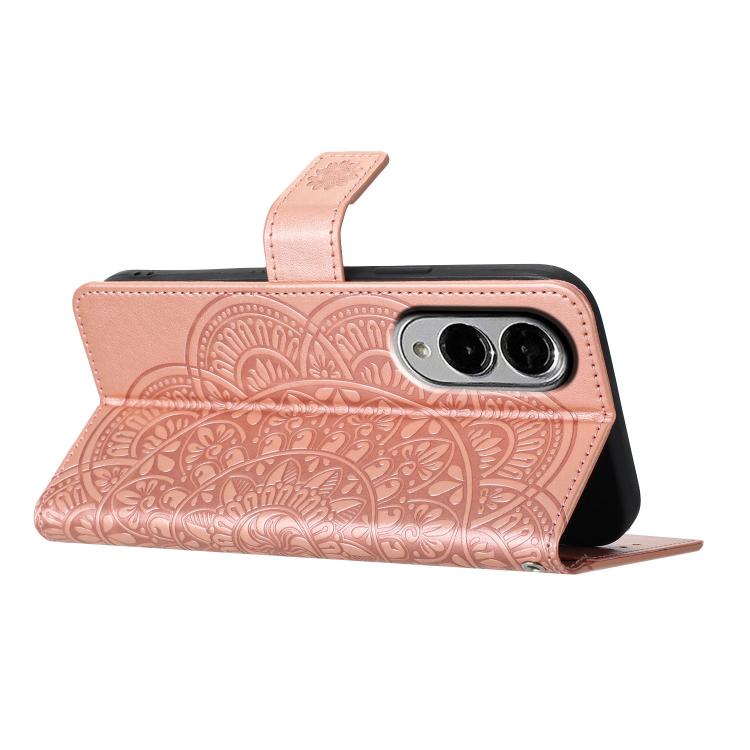 For Samsung Galaxy S25 Edge 5G Flower Embossed Leather Phone Case