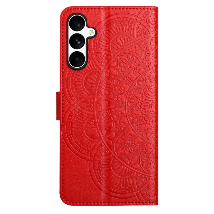 For Samsung Galaxy S25 FE 5G Flower Embossed Leather Phone Case
