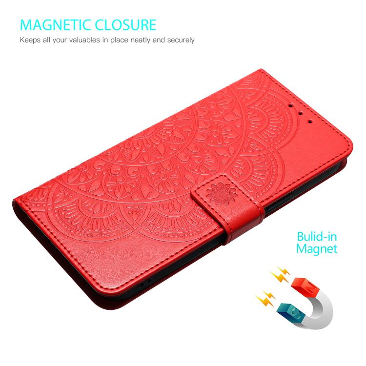For Samsung Galaxy S25 FE 5G Flower Embossed Leather Phone Case
