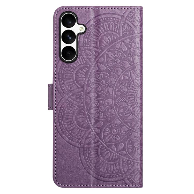 For Samsung Galaxy S25 FE 5G Flower Embossed Leather Phone Case