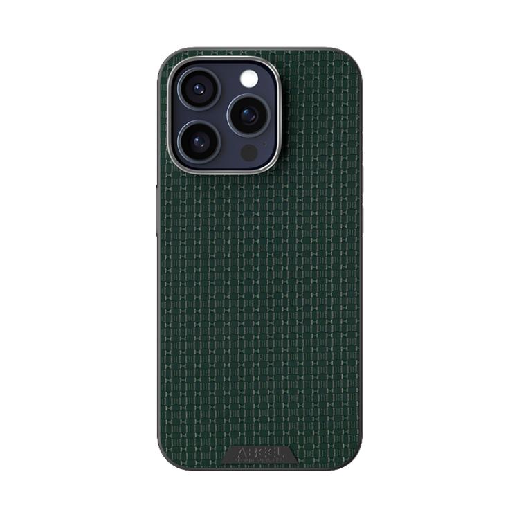 For iPhone 15 Pro Max ABEEL Ruyi Pattern 6D Micro Relief MagSafe Leather Phone Case