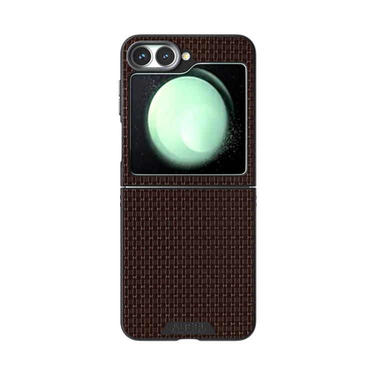 For Samsung Galaxy Z Flip5 5G ABEEL Ruyi Pattern 6D Micro Relief MagSafe Leather Phone Case
