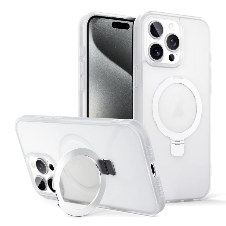 For iPhone 15 Pro Max Skin-feel Ring MagSafe Holder Phone Case