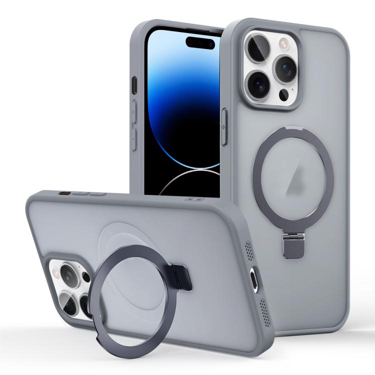 For iPhone 14 Pro Max Skin-feel Ring MagSafe Holder Phone Case