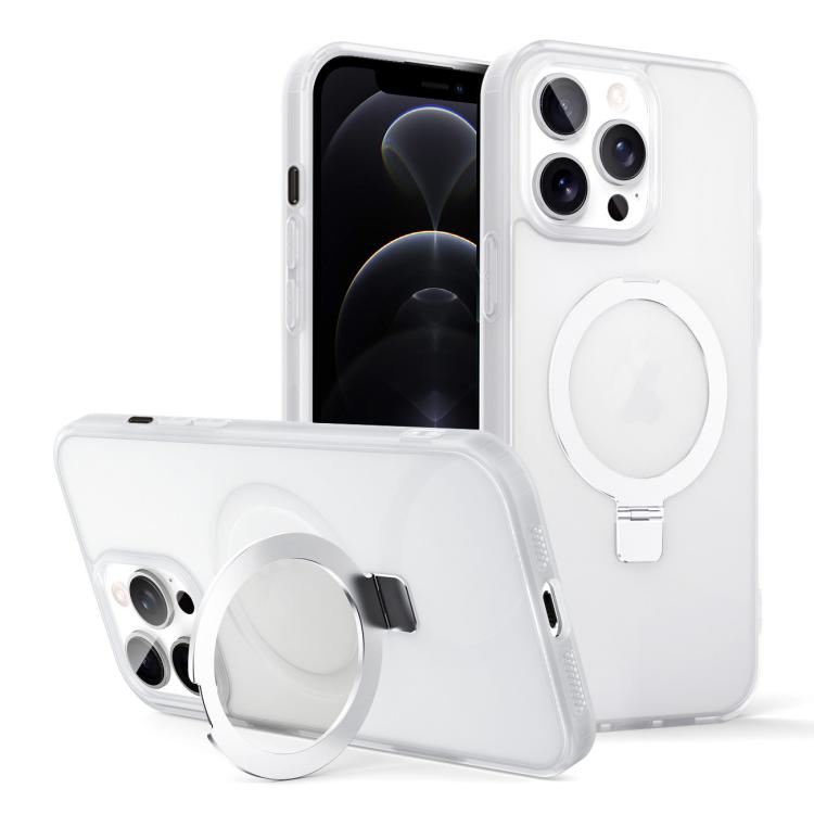 For iPhone 12 Pro Skin-feel Ring MagSafe Holder Phone Case