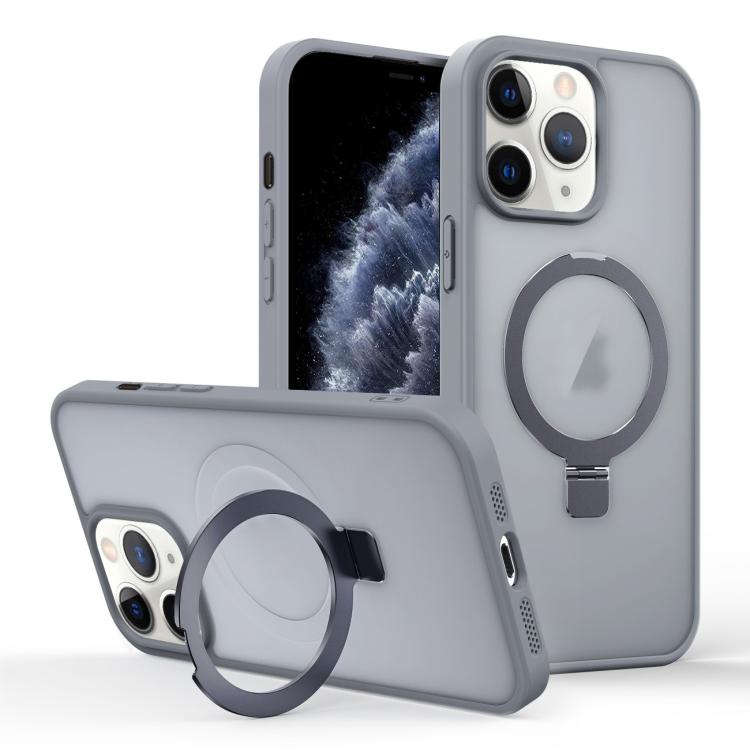 For iPhone 11 Pro Max Skin-feel Ring MagSafe Holder Phone Case