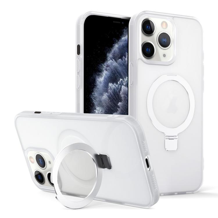 For iPhone 11 Pro Max Skin-feel Ring MagSafe Holder Phone Case