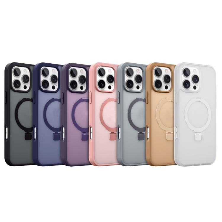 For iPhone 14 Skin-feel Ring MagSafe Holder Phone Case
