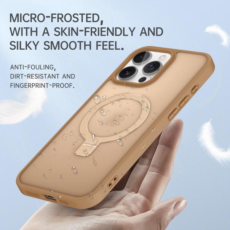 For iPhone 14 Pro Skin-feel Ring MagSafe Holder Phone Case