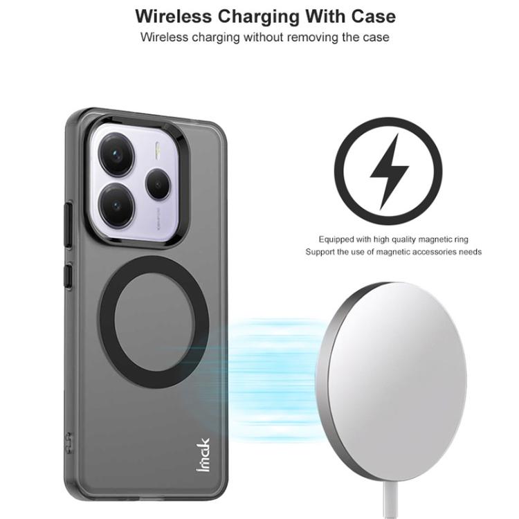 For Redmi Note 14 5G IMAK Chocolate Series TPU + PET MagSafe Phone Case - Black