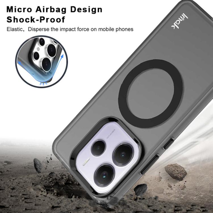 For Redmi Note 14 5G IMAK Chocolate Series TPU + PET MagSafe Phone Case - Black