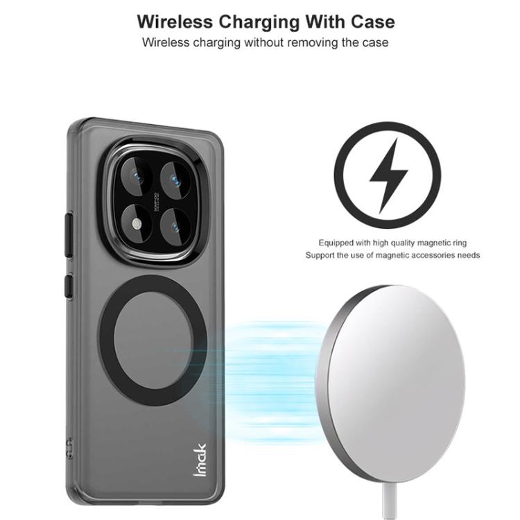 For Redmi Note 14 Pro 5G IMAK Chocolate Series TPU + PET MagSafe Phone Case - Black