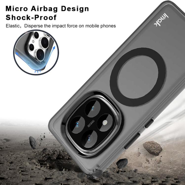 For Redmi Note 14 Pro 5G IMAK Chocolate Series TPU + PET MagSafe Phone Case - Black