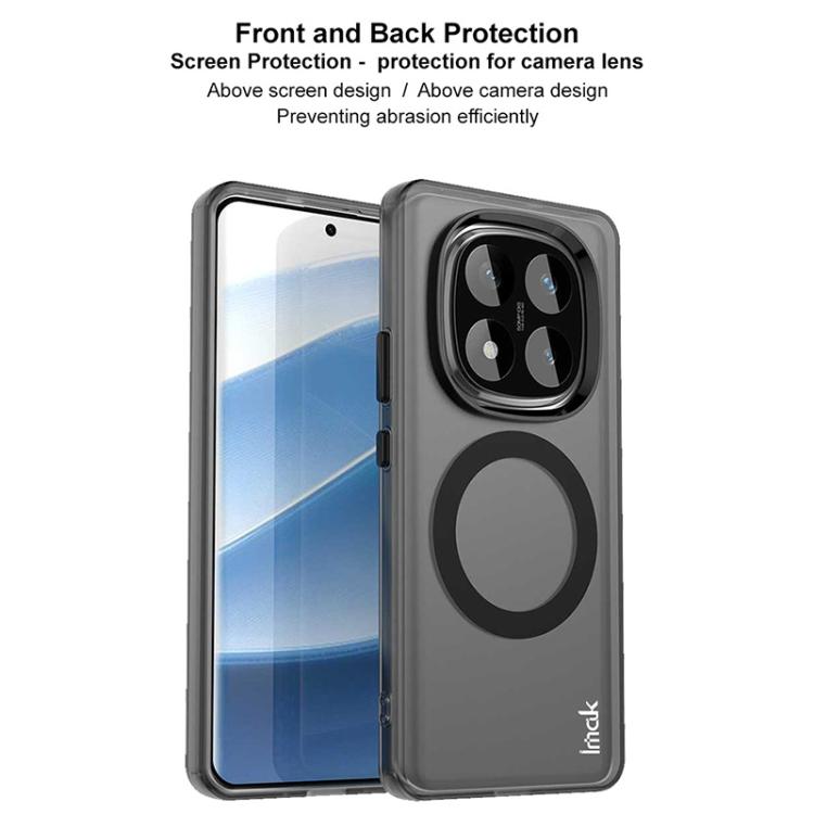 For Redmi Note 14 Pro 5G IMAK Chocolate Series TPU + PET MagSafe Phone Case - Black