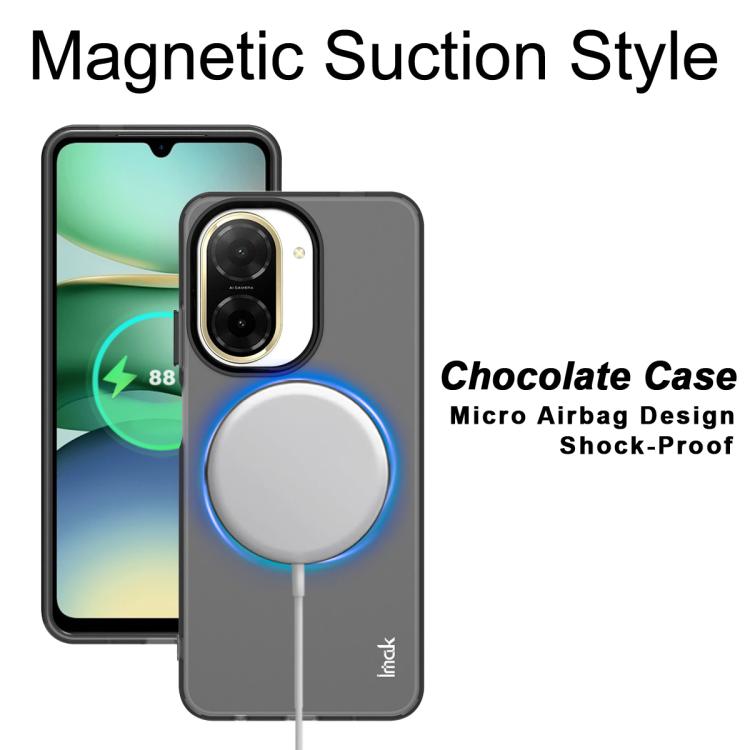 For Redmi A5 4G 171.7mm IMAK Chocolate Series TPU + PET MagSafe Phone Case - Black