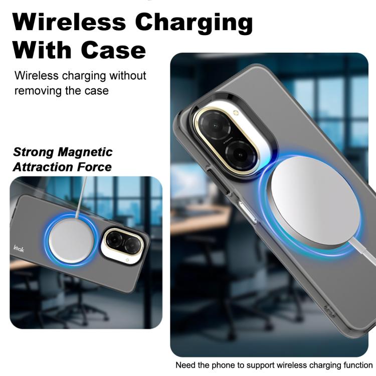 For Redmi A5 4G 171.7mm IMAK Chocolate Series TPU + PET MagSafe Phone Case - Black