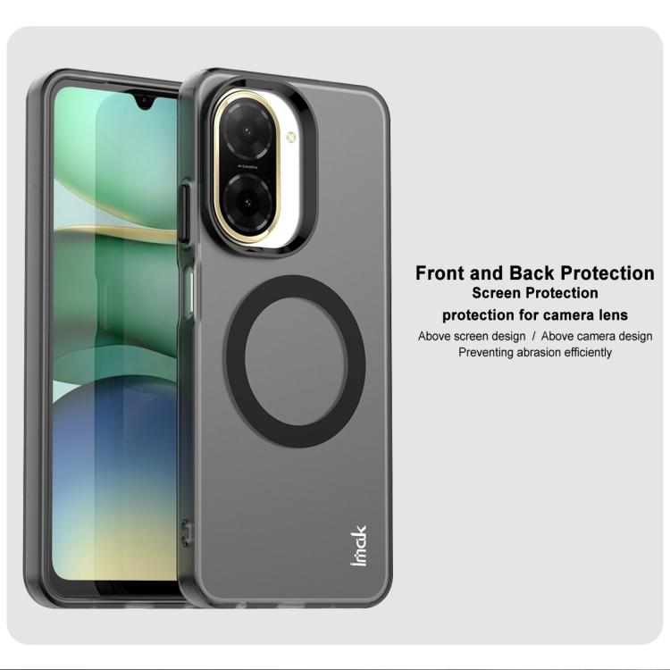 For Redmi A5 4G 171.7mm IMAK Chocolate Series TPU + PET MagSafe Phone Case - Black