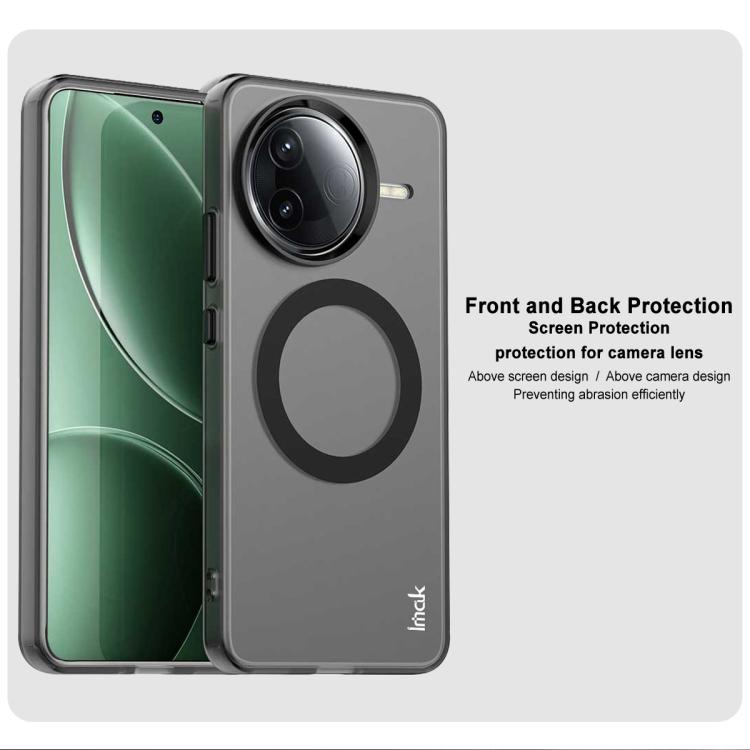 For Redmi K80 5G / POCO F7 Pro 5G IMAK Chocolate Series TPU + PET MagSafe Phone Case - Black
