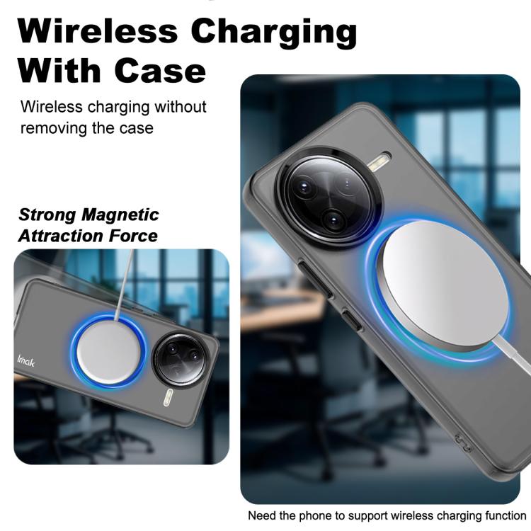 For Redmi K80 Pro / POCO F7 Ultra IMAK Chocolate Series TPU + PET MagSafe Phone Case - Black