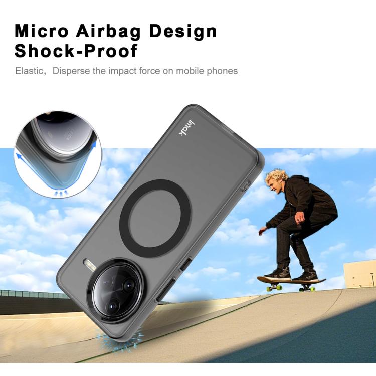 For Redmi K80 Pro / POCO F7 Ultra IMAK Chocolate Series TPU + PET MagSafe Phone Case - Black