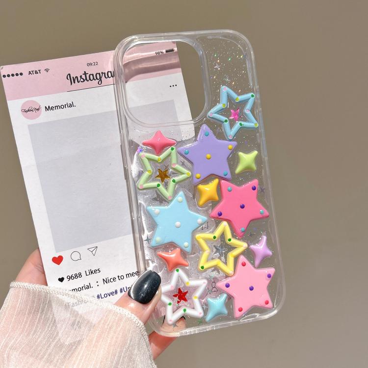 For iPhone 16 Pro Max Epoxy Acrylic Hybrid TPU Phone Case