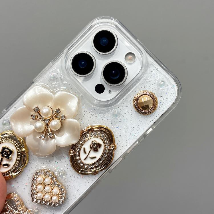 For iPhone 15 Pro Max Epoxy Acrylic Hybrid TPU Phone Case