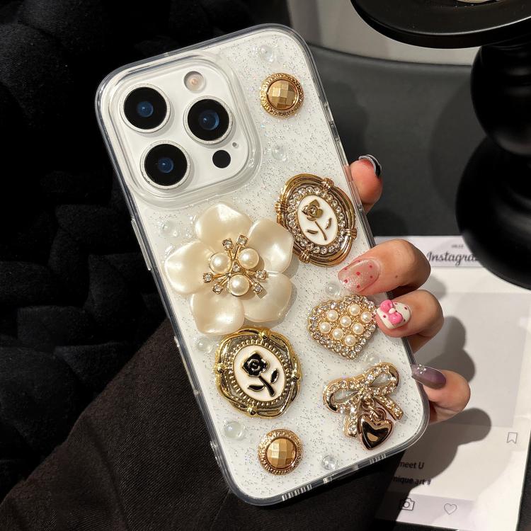 For iPhone 15 Epoxy Acrylic Hybrid TPU Phone Case