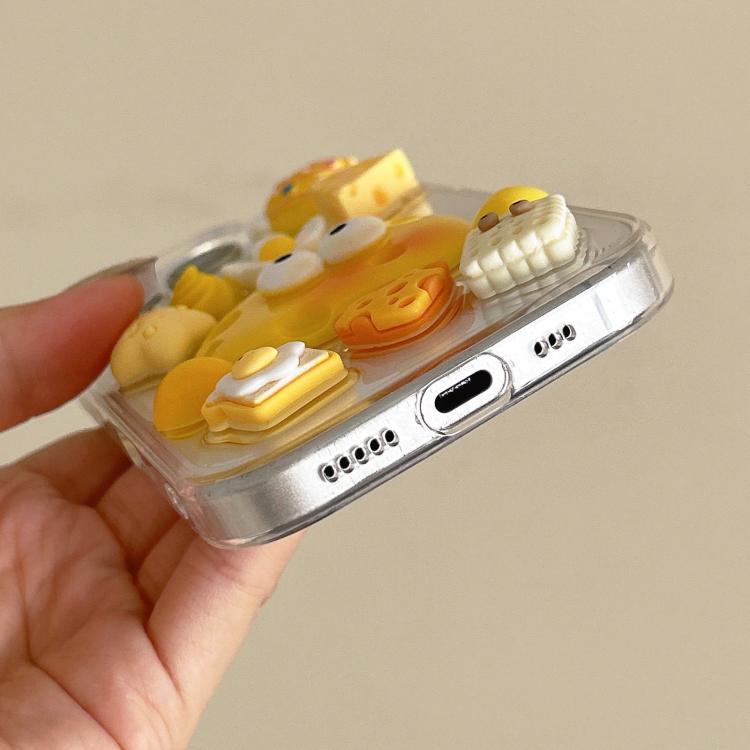 For iPhone 15 Epoxy Acrylic Hybrid TPU Phone Case