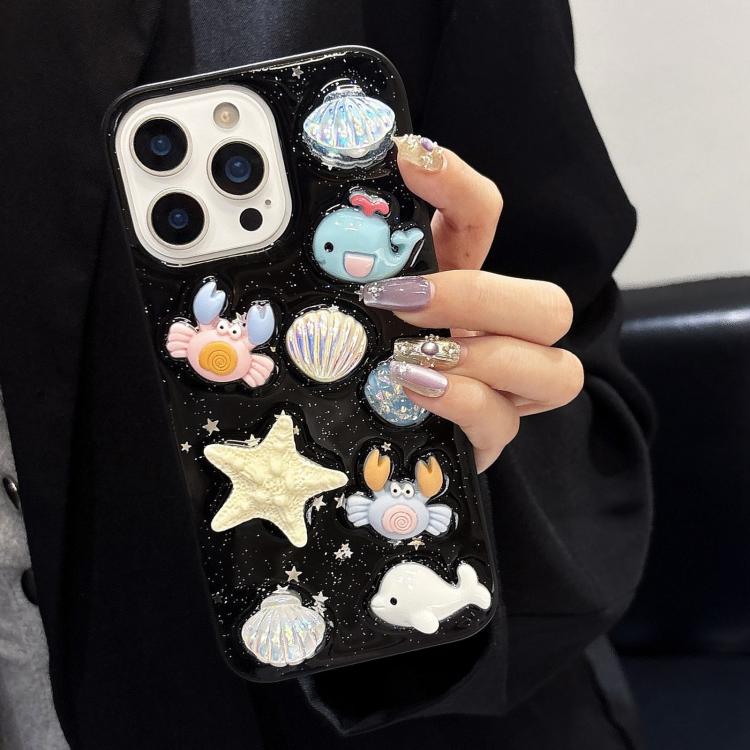 For iPhone 13 Pro Max Epoxy Acrylic Hybrid TPU Phone Case