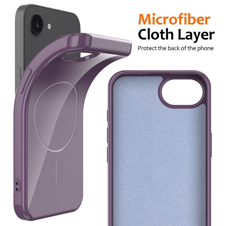 For iPhone 17e / 16e Glossy TPU Shockproof MagSafe Phone Case with Lanyard